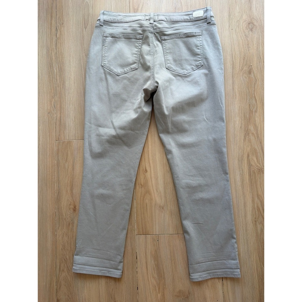 Paige Brigitte Slim Straight Leg Jeans Taupe Grey‎ Mens 31 Stretch Denim Pants - Picture 4 of 8